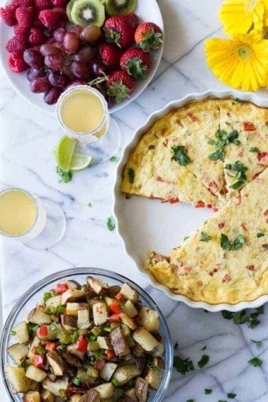 TThese breakfast potatoes are loaded up with flavor including bell peppers and jalapeño. The perfect side dish for brunch or breakfast!!