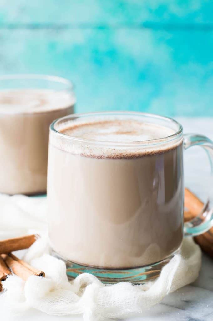 Snickerdoodle Latte. This warm, comforting coffee drink is loaded with cinnamon and hints of brown sugar. Plus it's easily made at home!! No fancy equipment needed! You will be making lattes every day they're so easy!! 