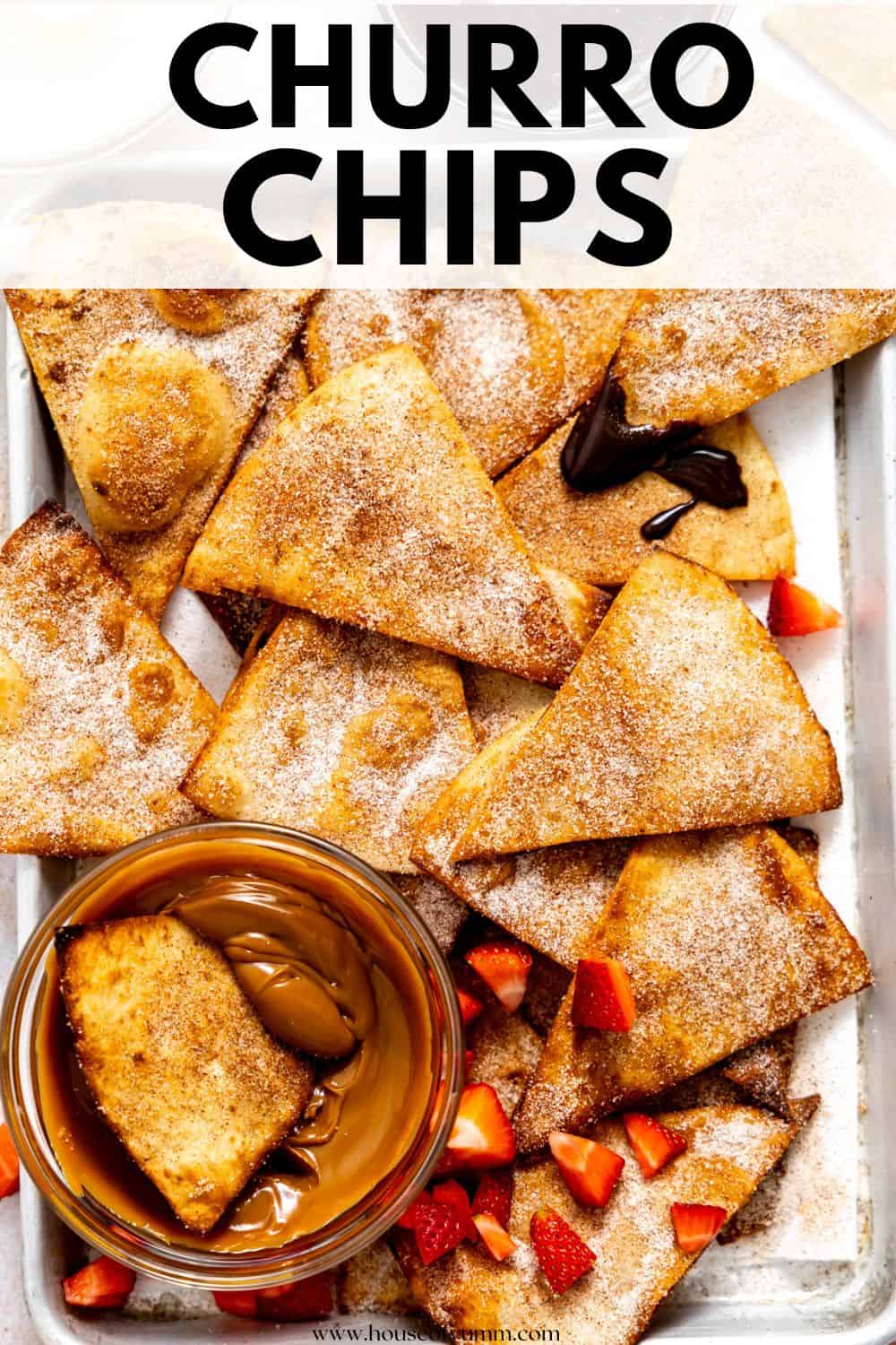 Cinnamon Tortilla Chips with text.