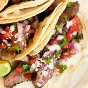 Homemade Tex Mex Street Tacos.