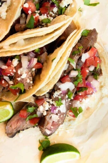 Homemade Tex Mex Street Tacos.