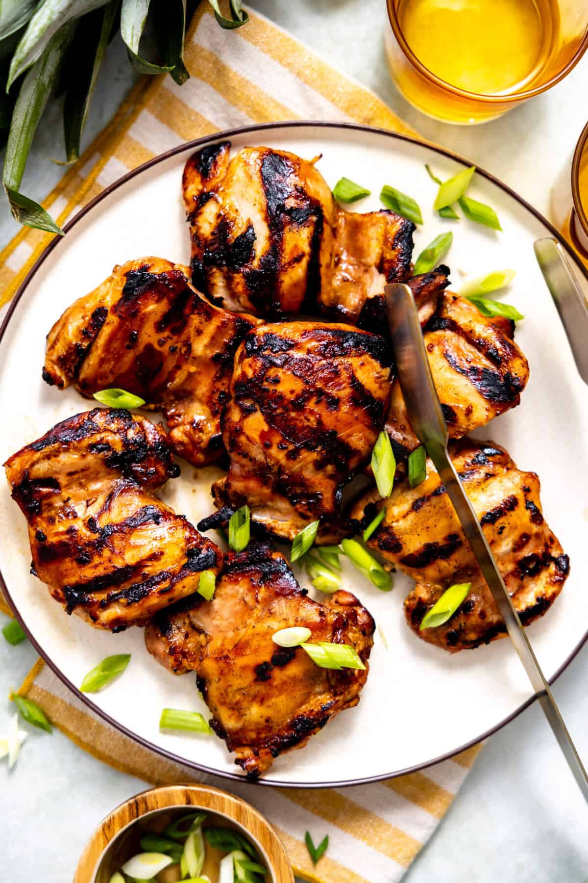 Plate filled with Huli Huli Chicken.