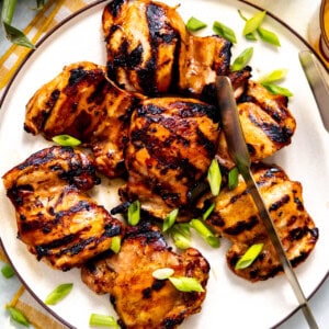 Plate filled with Huli Huli Chicken.