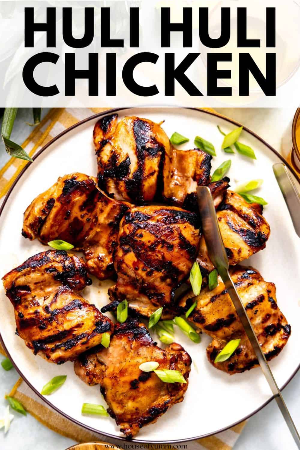 Huli Huli Chicken with text.
