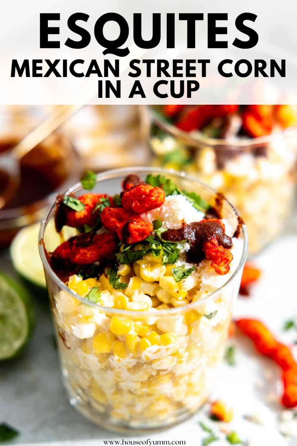 Esquites with text.
