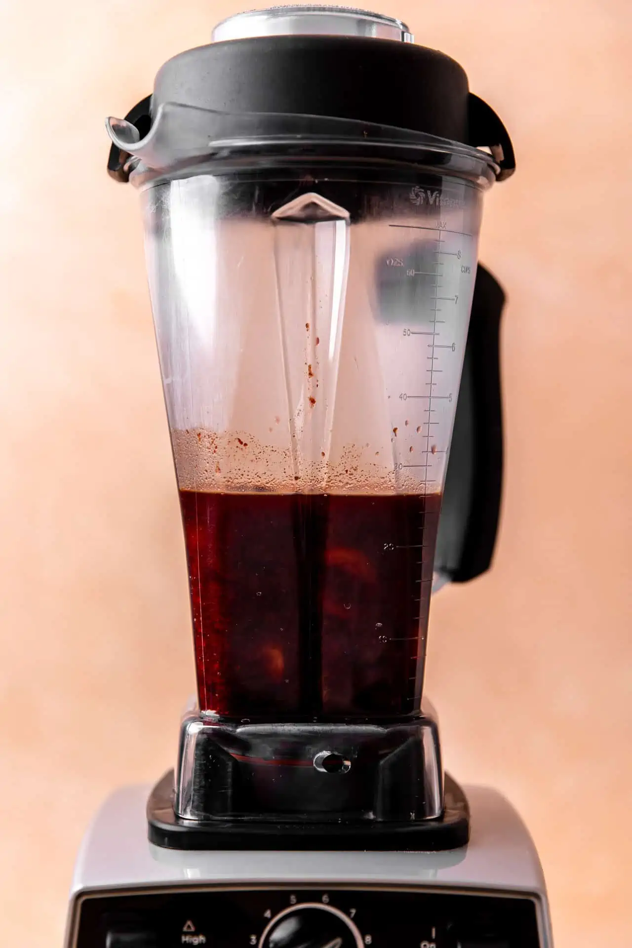 Blending up the ingredients to make a homemade chamoy sauce.