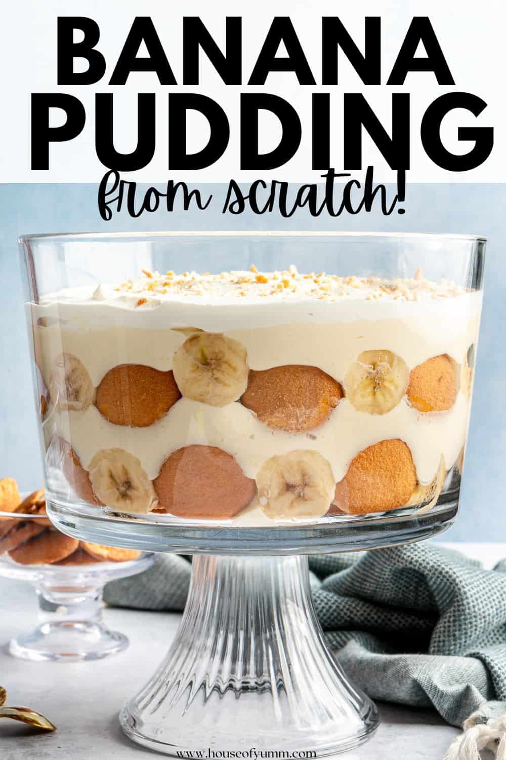 Banana pudding with text.