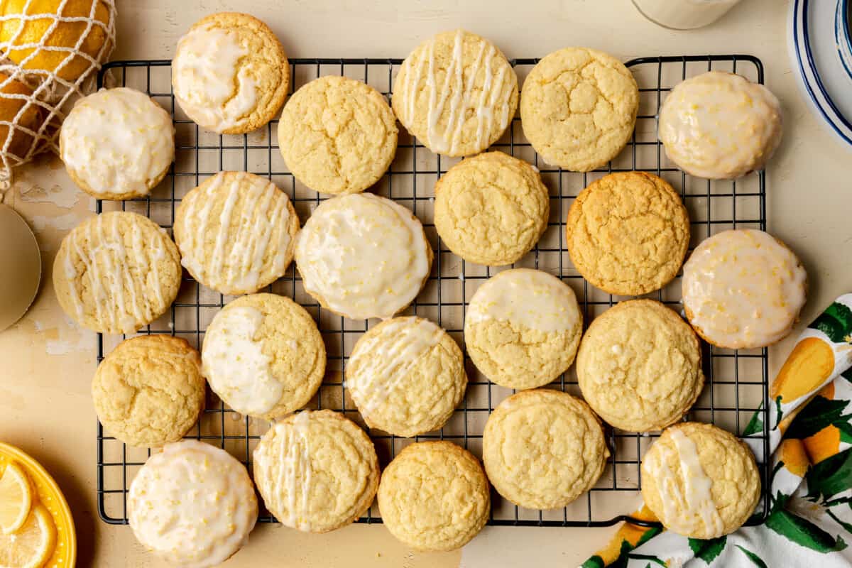 Lemon cookies with glaze added. 