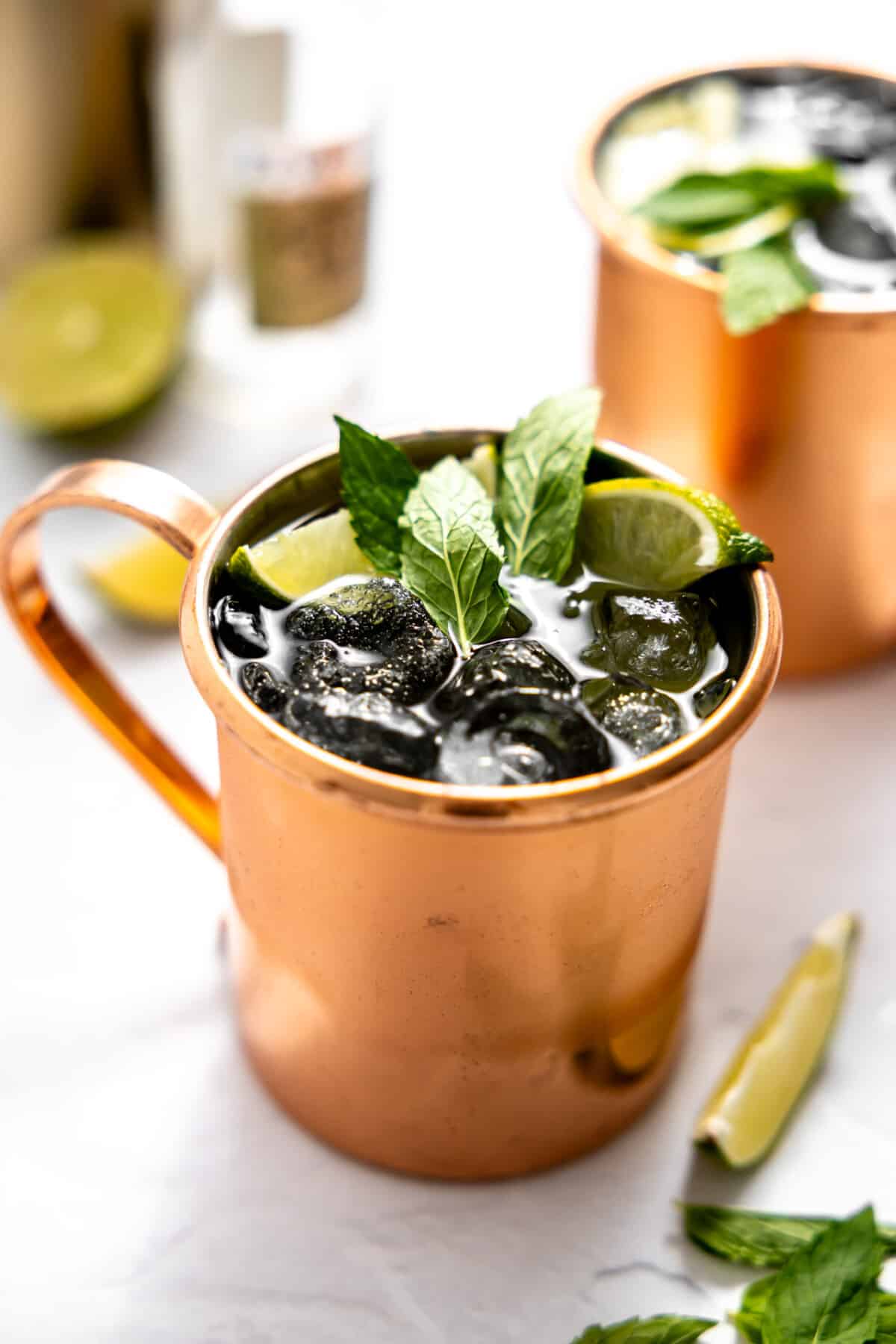 Mexican mule in a copper mug.