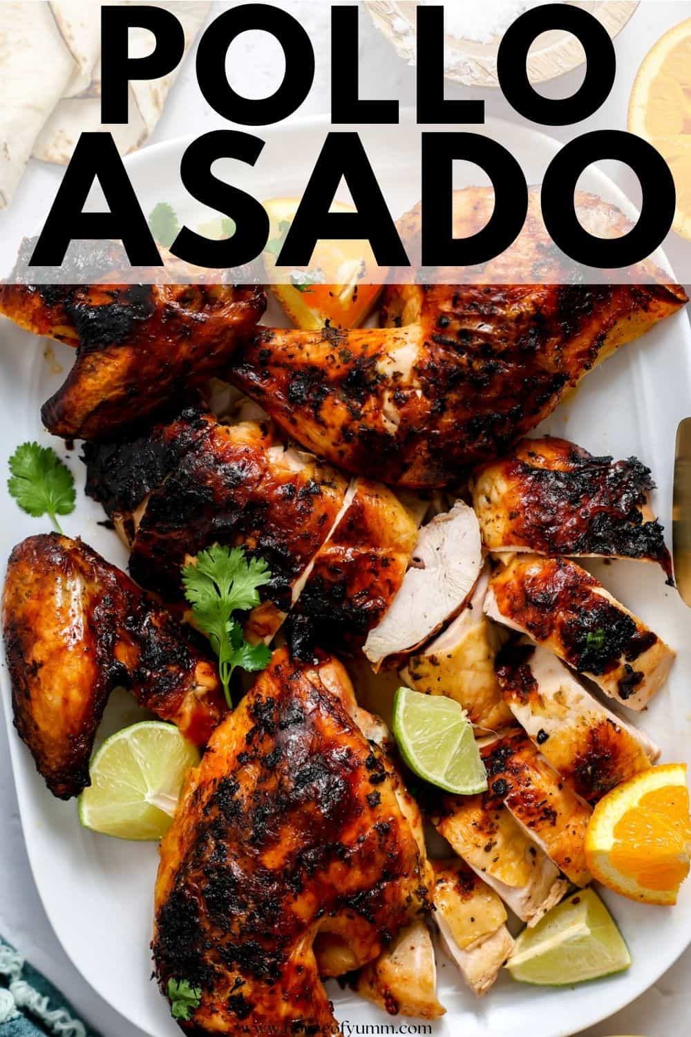 Pollo Asado with text.