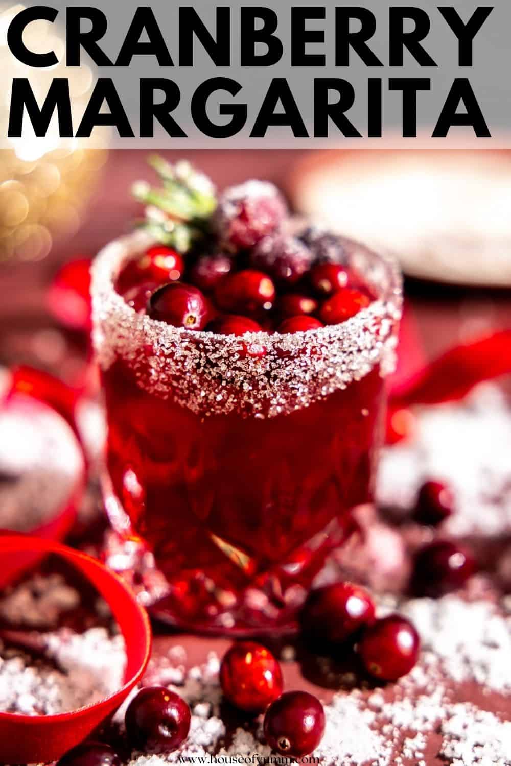 Cranberry Margarita with text.
