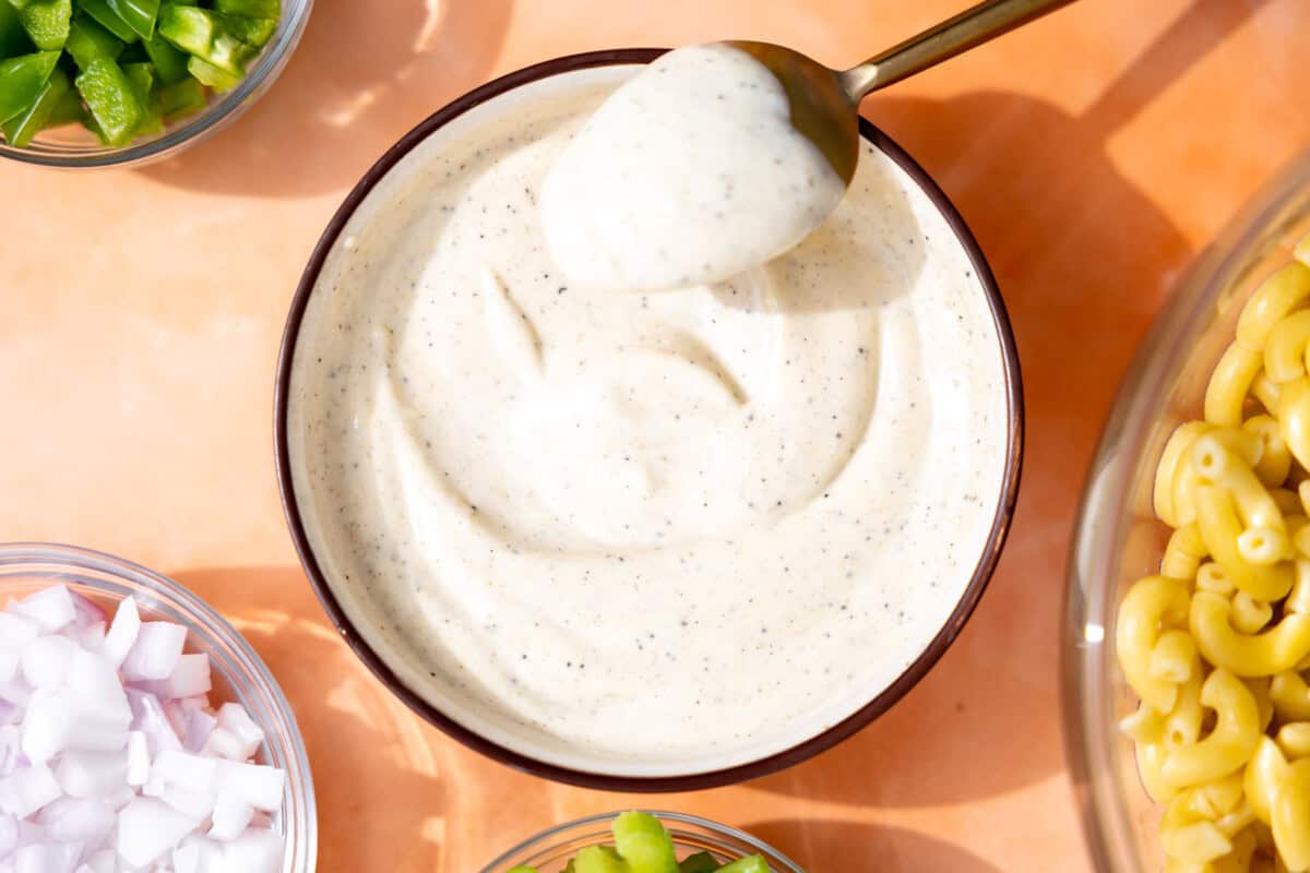 Creamy Macaroni salad dressing. 